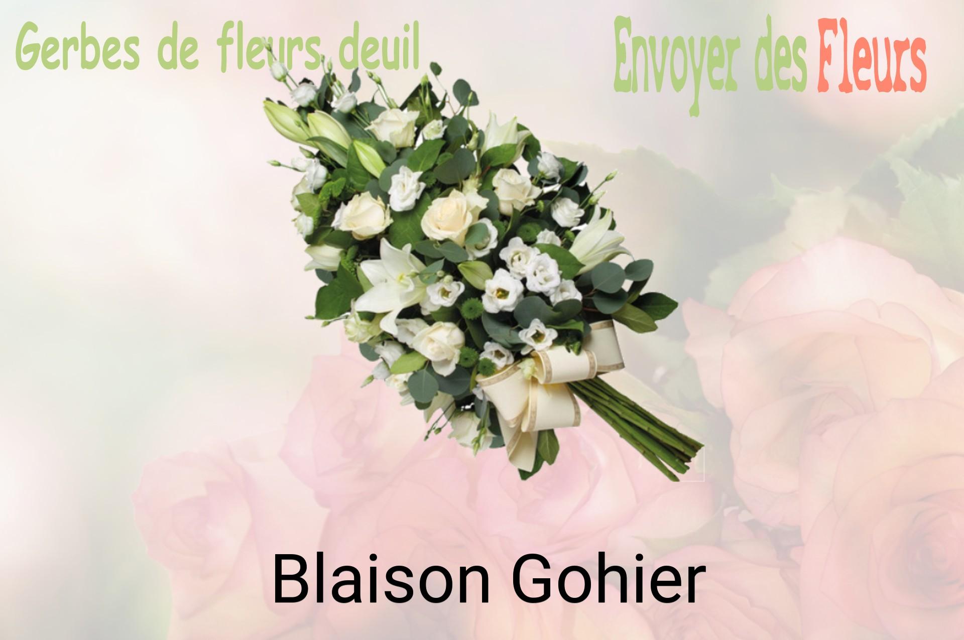 Gerbe de fleurs de deuil livrée à Blaison-Gohier
